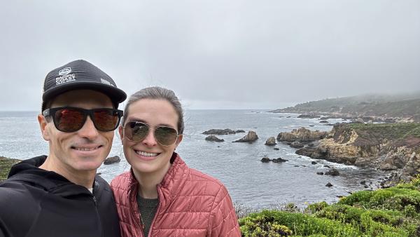 Chris and Katie enjoying a hike together