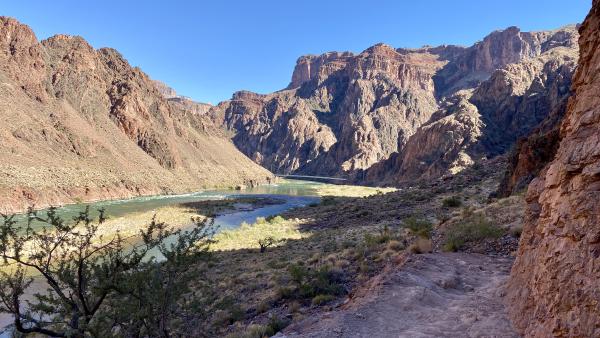 A view of the Colorado River in midday