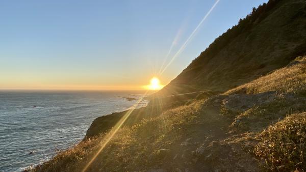 A beautiful sunset over the ocean