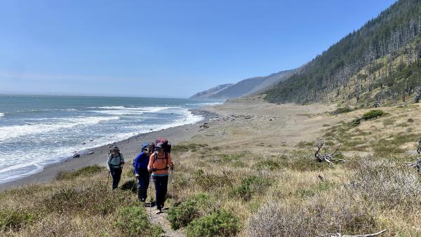 Our group hiking along the trail