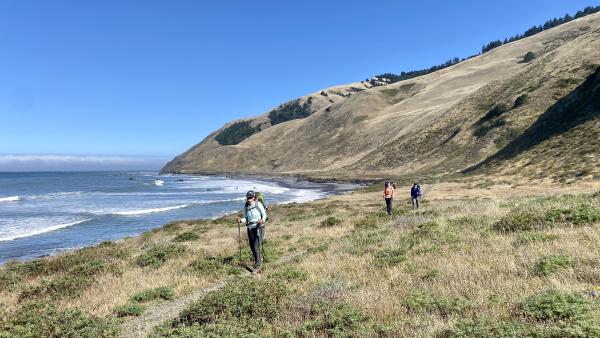 Another picture of our group hiking along the trail