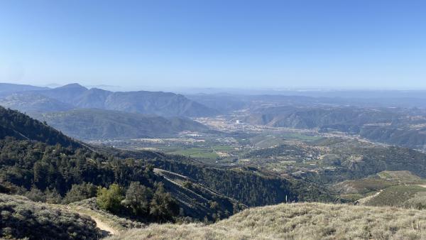 A view looking out over Pauma Valley